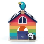 Maison arc-en-ciel en bois - 10 formes d'animaux - Vilac