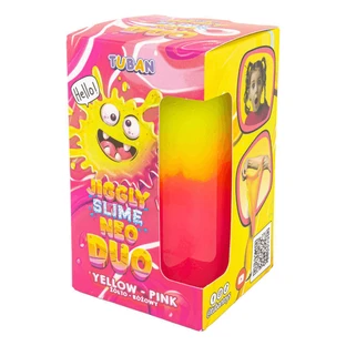 DIY experimenten set JIGGLY SLIME NEO DUO, GEEL-ROOD