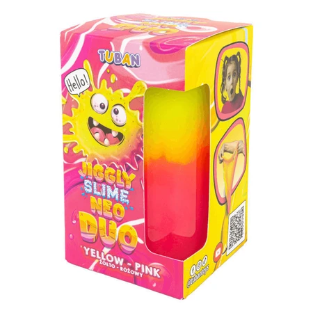 DIY experimenten set JIGGLY SLIME NEO DUO, GEEL-ROOD