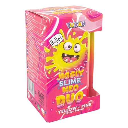 DIY experimenten set JIGGLY SLIME NEO DUO, GEEL-ROOD