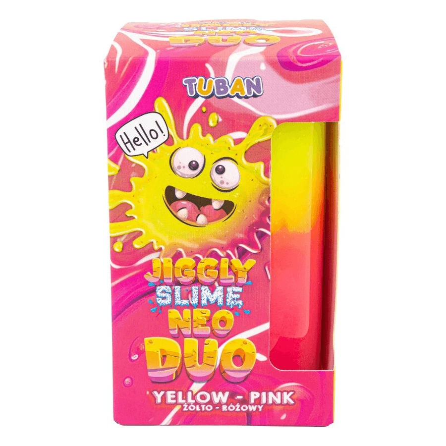 DIY experimenten set JIGGLY SLIME NEO DUO, GEEL-ROOD
