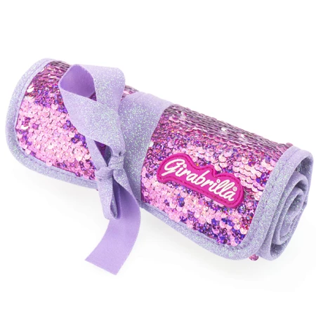 Stylo roulant Girabrilla - avec paillettes réversibles et set de 12 stylos gel + 6 marqueurs doubles