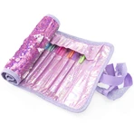 Stylo roulant Girabrilla - avec paillettes réversibles et set de 12 stylos gel + 6 marqueurs doubles