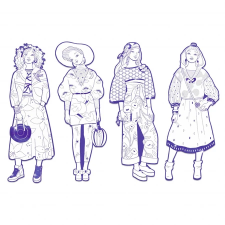 Coloring fashion parade, Zaho and friends, Djeco