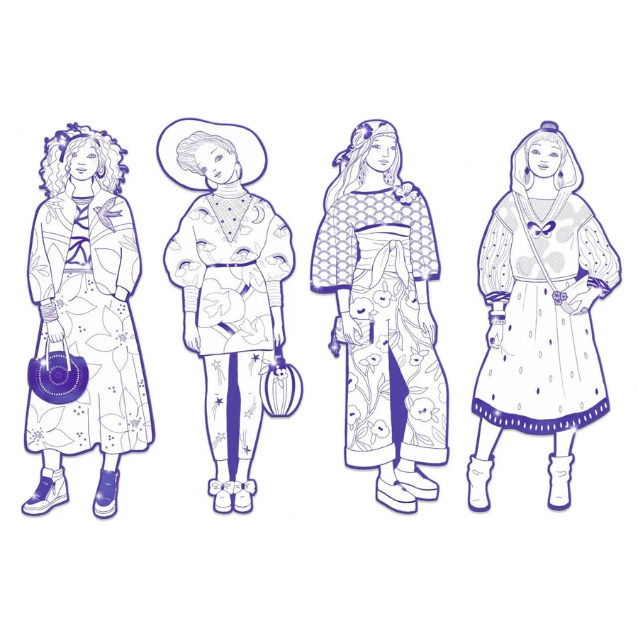 Coloring fashion parade, Zaho and friends, Djeco