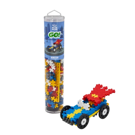 Plus-Plus construction set, 200 pieces tube, Colorful cars - Hero