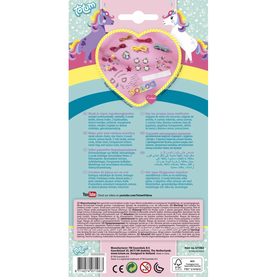 Creativo juego de joyas DIY con unicornios