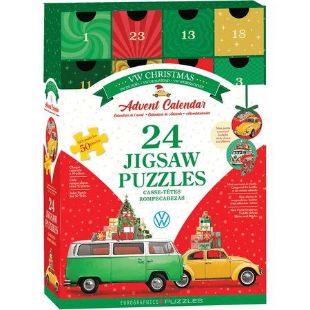 Calendario de Adviento Volkswagen, 24 puzzles, 50 piezas