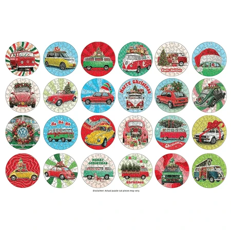 Calendario de Adviento Volkswagen, 24 puzzles, 50 piezas