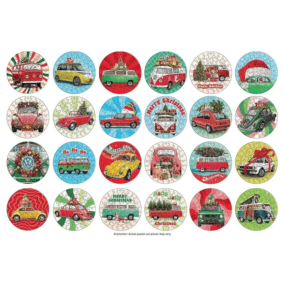 Calendario de Adviento Volkswagen, 24 puzzles, 50 piezas
