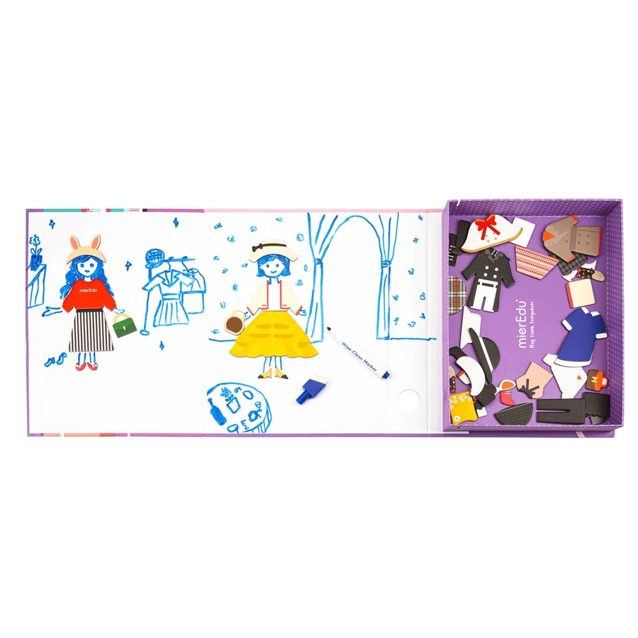 Arte magnético y juego de puzzle de emparejar - Ropa
