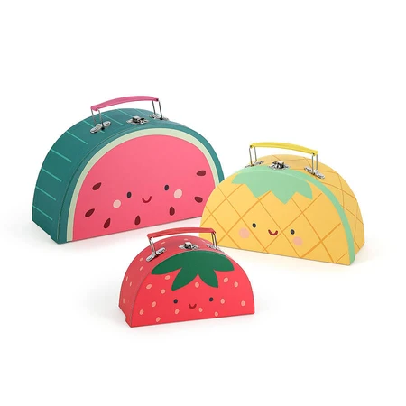 Set of 3 cardboard suitcases - Fruit Sarah Betz - Vilac