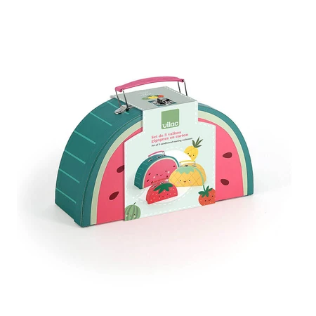 Set of 3 cardboard suitcases - Fruit Sarah Betz - Vilac