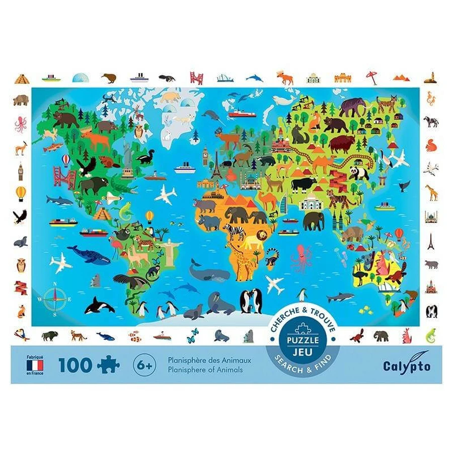 World Map Puzzle 100 Pcs