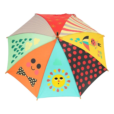 Parapluie enfant avec manche en bois - Chat rouge - Vilac