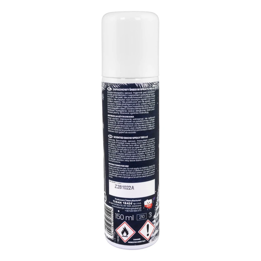 Spray de neige artificielle parfumée - orange et cannelle, 150 ml