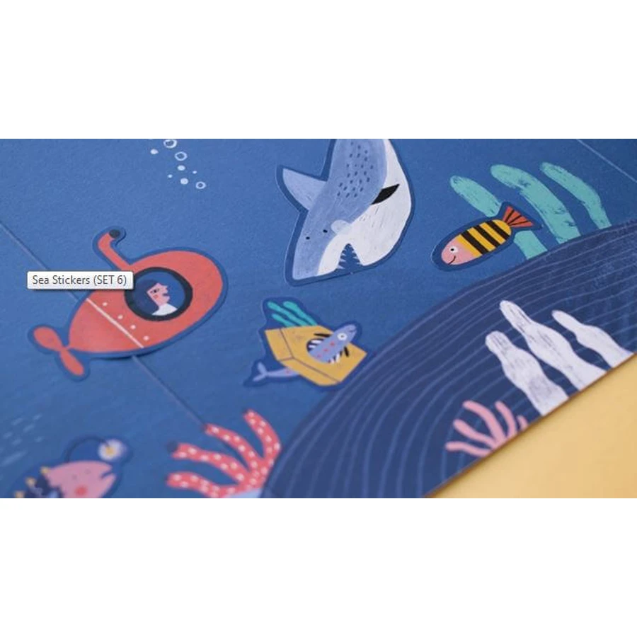 Set herpositioneerbare stickers Londji, La mare