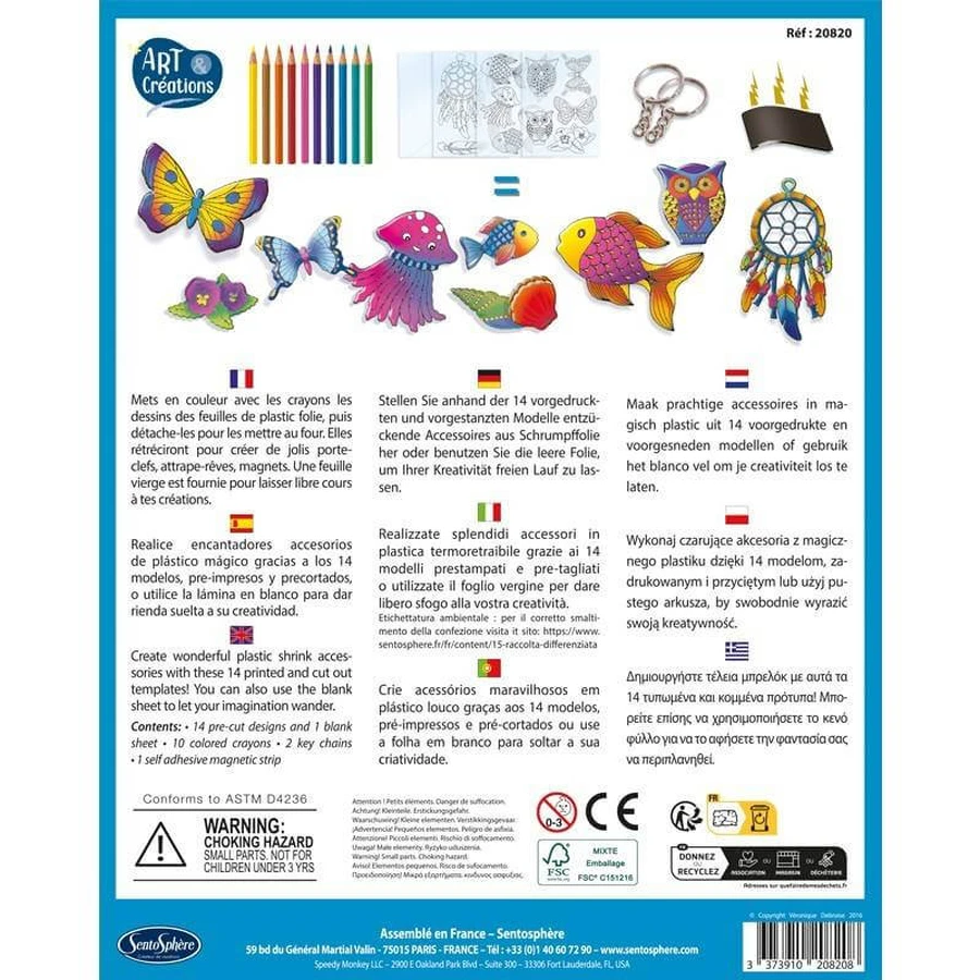 Kit de magia creativa de plástico - Llaveros e imanes