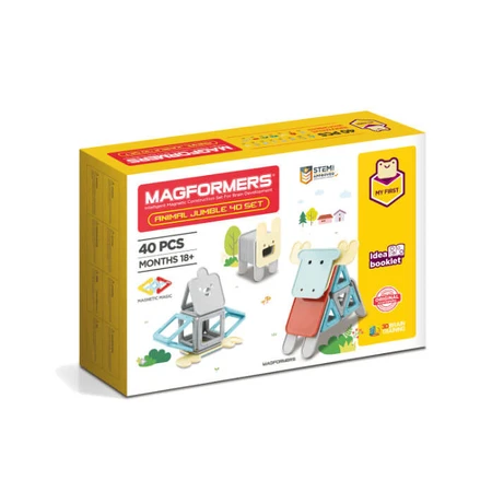 Jeu de construction magnétique - Magformers Animals, 40 pièces