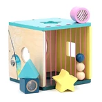 Wooden shape sorting box - Sound cubes - Vilac