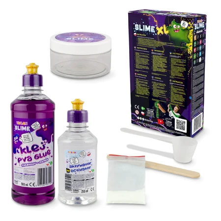 Doe-het-zelf experimenteer set SLIME - GLOW IN THE DARK XL