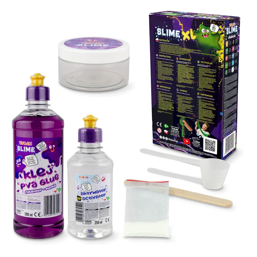 Doe-het-zelf experimenteer set SLIME - GLOW IN THE DARK XL