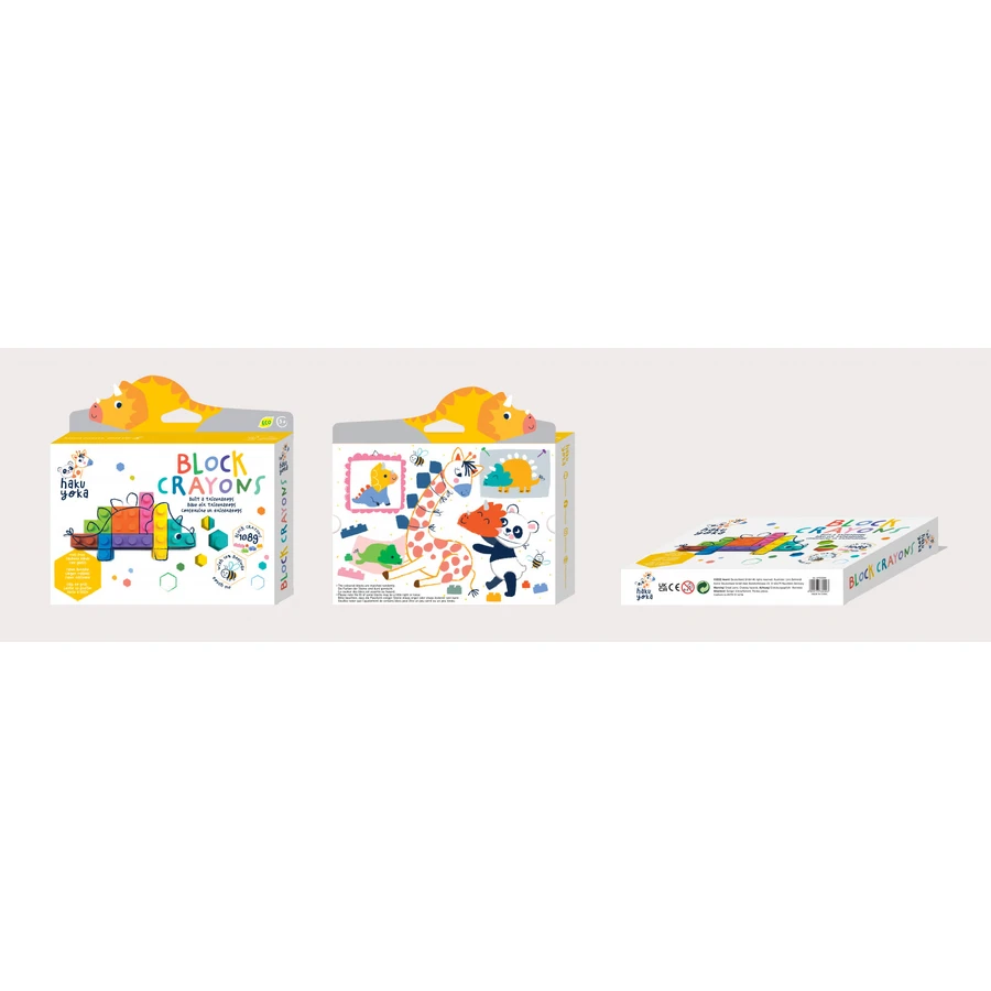 Block Crayons Interlinkable Block Crayons - Dinosaur Triceratops, Haku Yoka