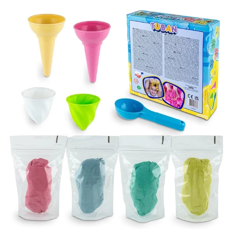 Set Fluffy Sand 4 colors with accessories - Inghetata