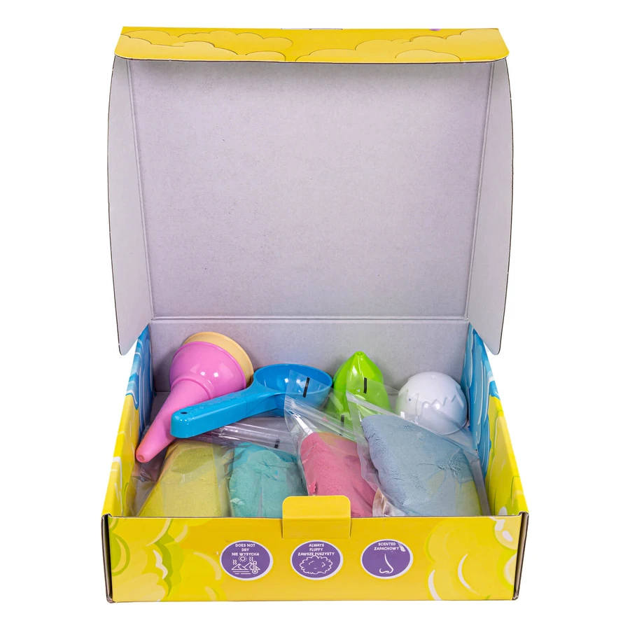 Set Fluffy Sand 4 colors with accessories - Inghetata