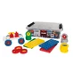 Educatieve bouwset Plus-Plus, 200 grote stukken, mix, met wielen en bodemplaten