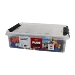 Educatieve bouwset Plus-Plus, 200 grote stukken, mix, met wielen en bodemplaten