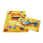 Educatieve bouwset Plus-Plus, 200 grote stukken, mix, met wielen en bodemplaten