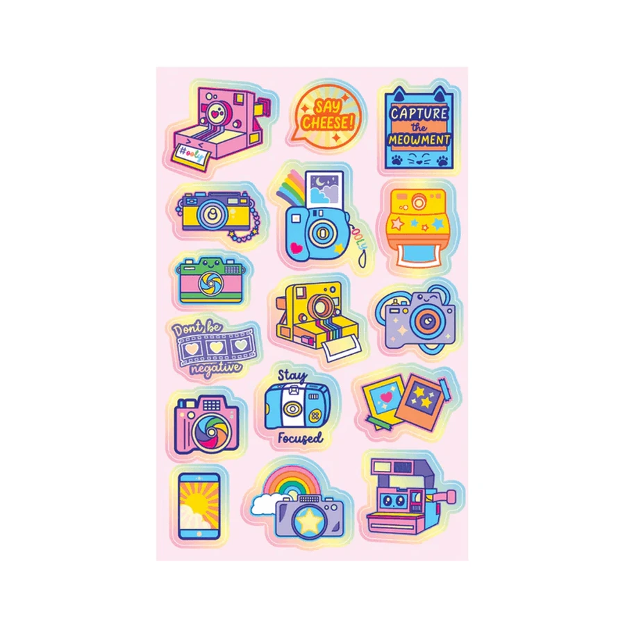 Holographic stickers Stickiville Cute Cameras