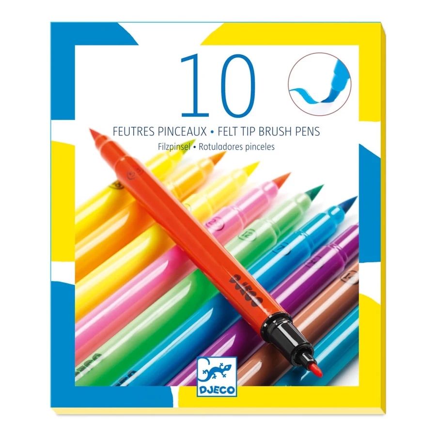 Djeco brush crayons, pop colors