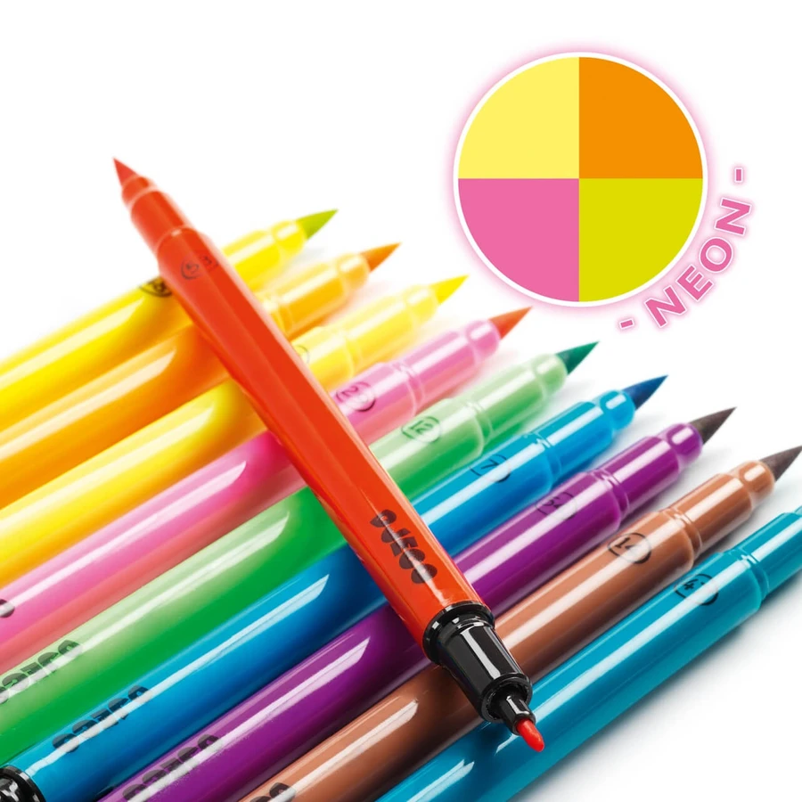 Djeco brush crayons, pop colors