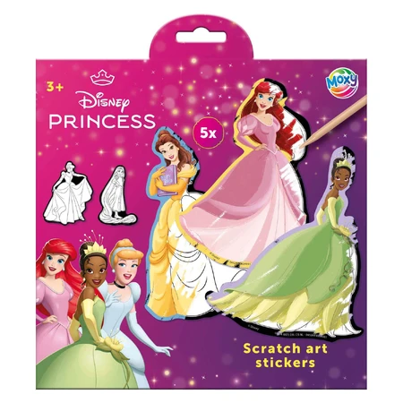 Creative Scratch Creative Set, Pegatinas Mágicas Princesas Disney