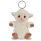 Llavero de felpa suave, 12 cm, beige claro Mielusel