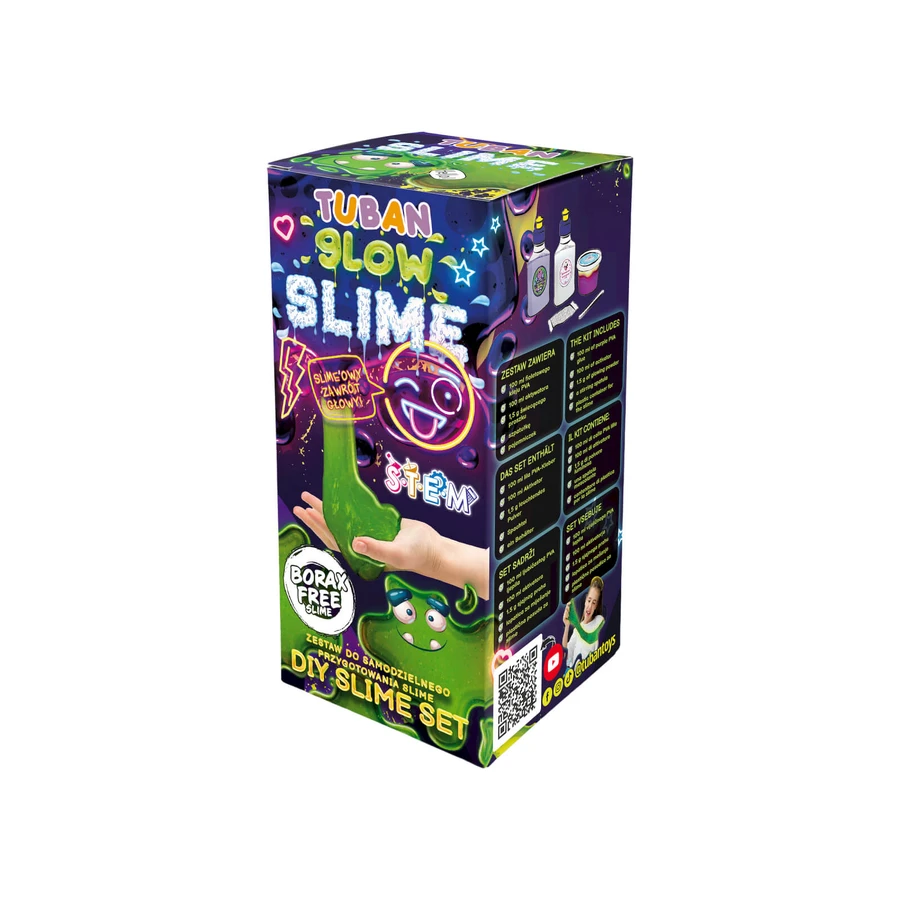Juego de experimentos DIY SLIME - GLOW IN THE DARK
