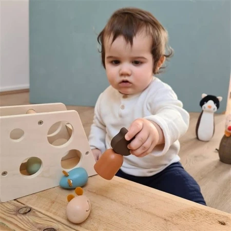 Gioco di impilamento di formaggio, gatto e topo