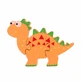 Wooden dinosaur puzzle - Diplodocus, Orange Tree Toys