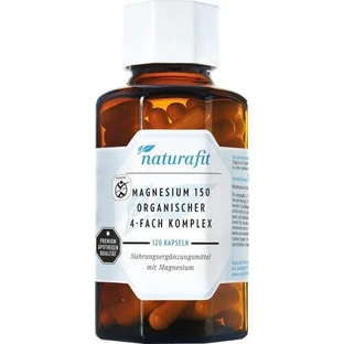 NATURAFIT Magnesio 150 orgánico complejo cuádruple 120 unid.