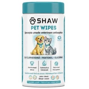 Chlorhexidin antiseptische Feuchttücher für Hunde und Katzen, 72 Stück, Shaw
