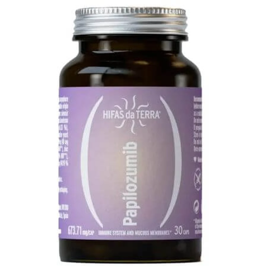 Pilzextrakte, Mineralien, Vitamine und Probiotika Papilozumib, 30 Kapseln, Hifas da Terra