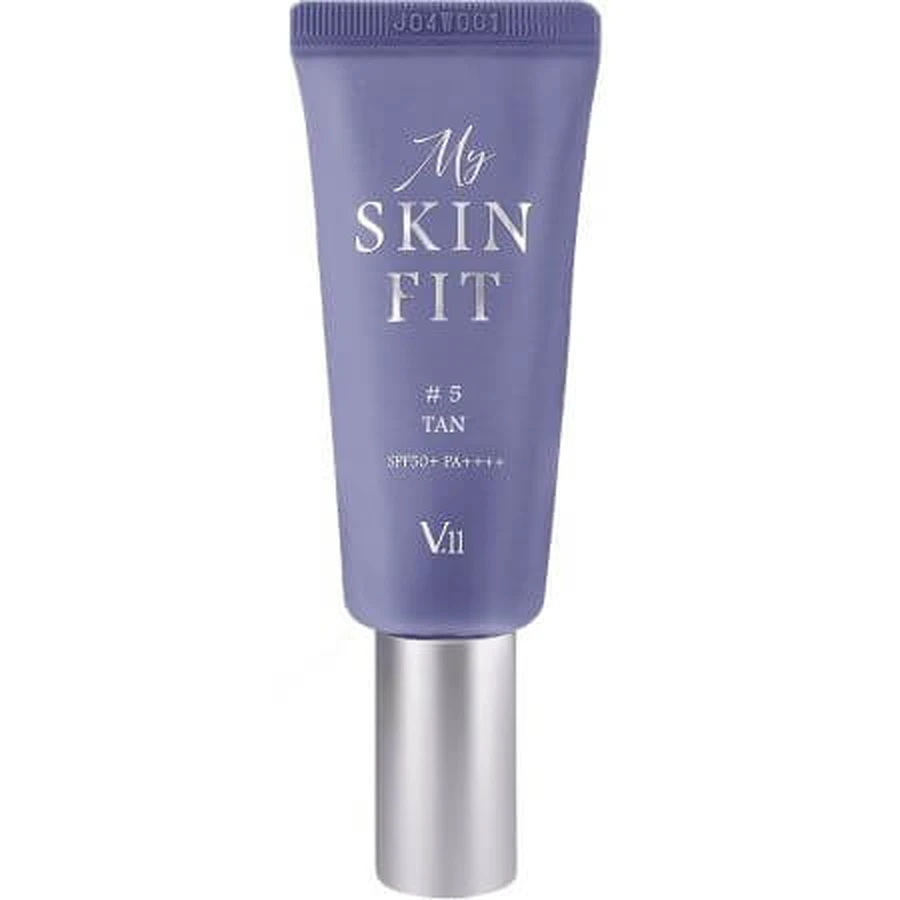 Crème de couleur pour le visage SPF 50+ PA++++ 5 Tan My Skin Fit, 20 ml, Village 11 Factory