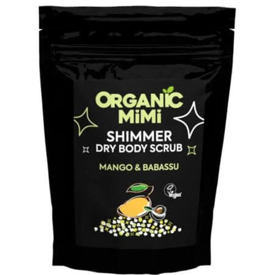 Shimmer Exfoliante Corporal Seco con mango y babasú Shimmer Exfoliante Corporal Seco, 150 g, Organic Mimi