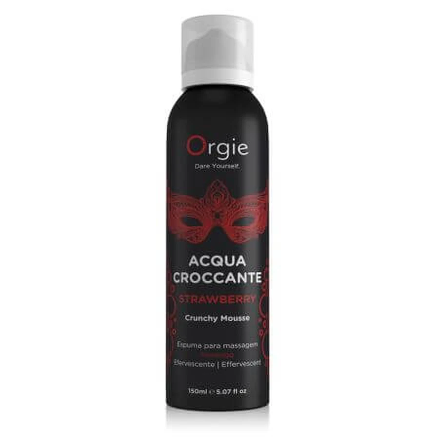 Effervescent massage foam with strawberry scented Acqua Croccante, 150 ml, Orgie