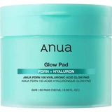 Moisturizing pads with PDRN and hyaluronic acid 100 Hyaluronic Acid Glow Pad Face Toner, 60 pieces, Anua