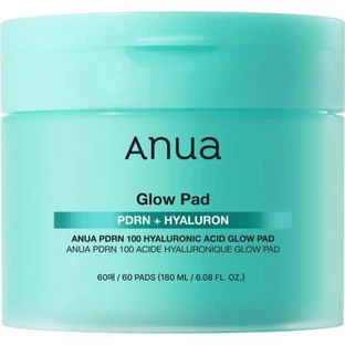 Moisturizing pads with PDRN and hyaluronic acid 100 Hyaluronic Acid Glow Pad Face Toner, 60 pieces, Anua