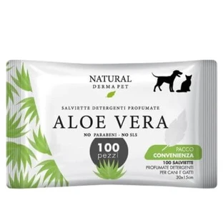 Natte doekjes met aloë vera, 100 stuks, Natural Derma Pet
