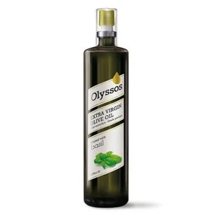 Huile d'olive biologique extra vierge aromatisée au basilic, 200 ml, Olyssos